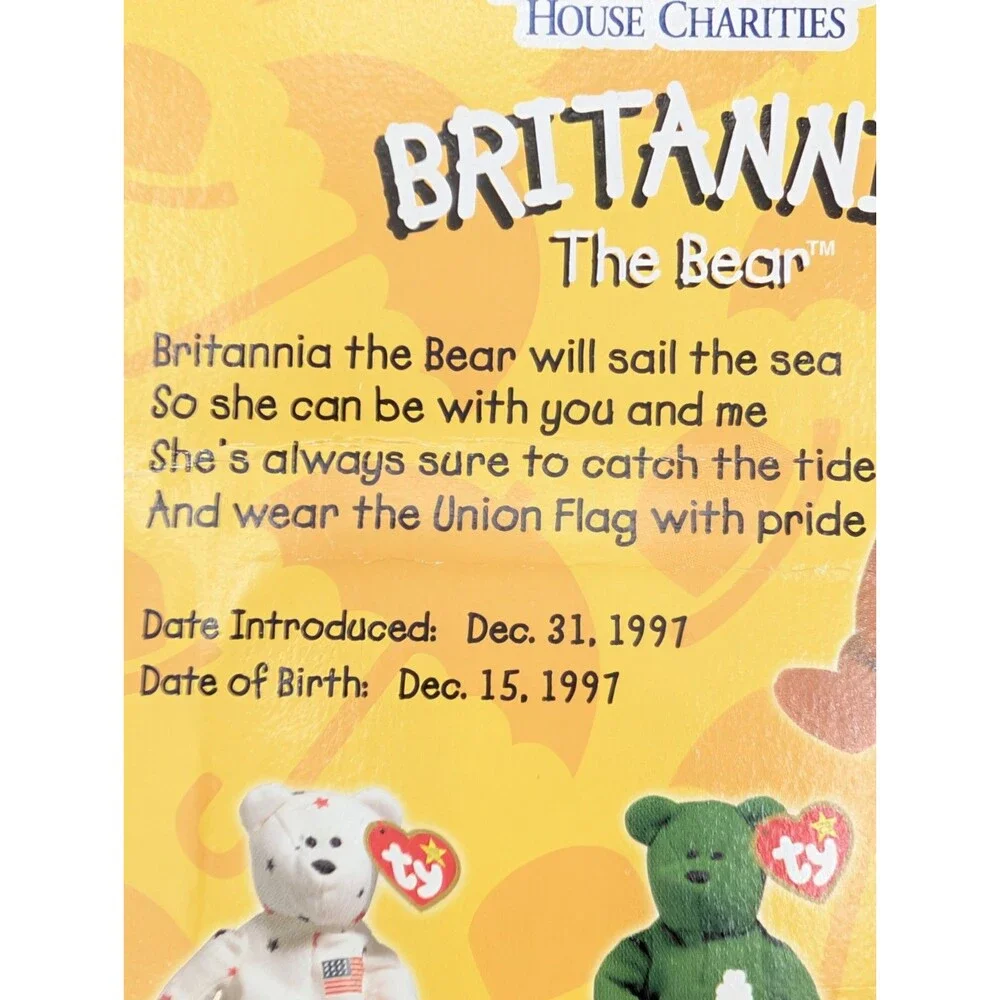 Britannia The Bear Beanie Baby Collectible McDonald's Happy Meal 1997
